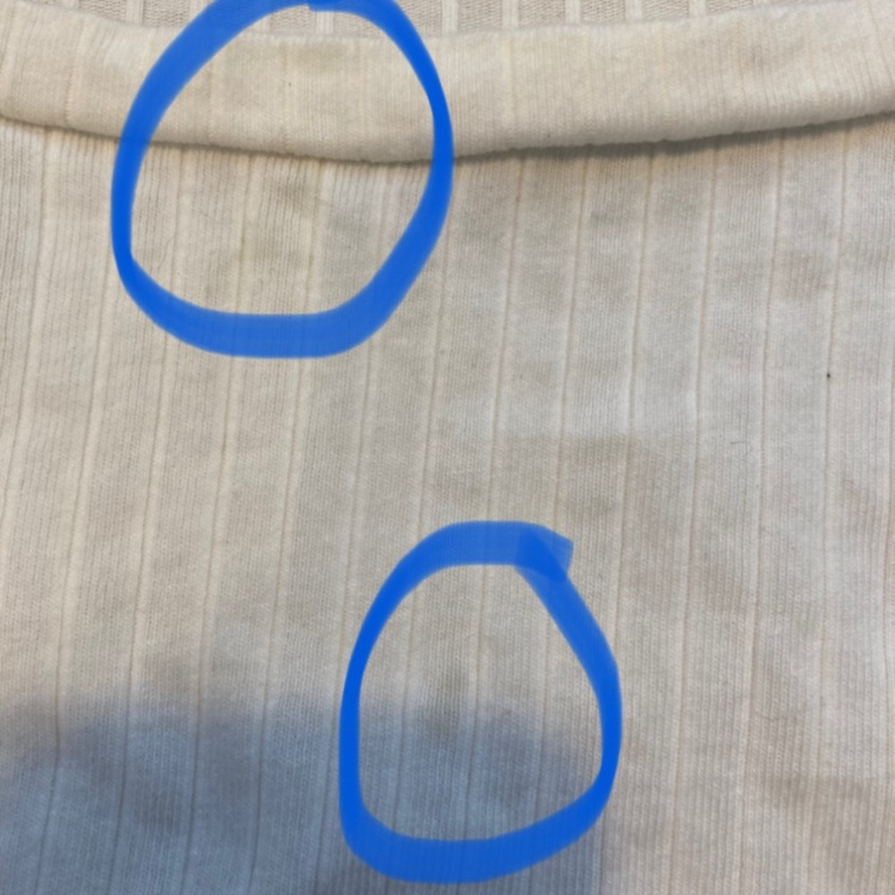 White Long Sleeved Rib-Knit Shirt - Picture 5 of 6